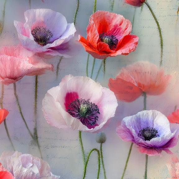 Vintage Floral Contact Paper Peel and Stick Wallpaper Shabby Chic Watercolor Painting Gentle Morning Light 17.7in x 9.8ft Self Adhesive Removable Wall Paper for Nursery Bedroom Cabinets