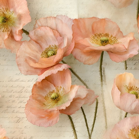 Vintage Floral Contact Paper Peel and Stick Wallpaper Watercolor Wall Art Soft Pink Peach 23.6in x 9.8ft Self Adhesive Removable Wall Paper for Nursery Bedroom Cabinets Drawers