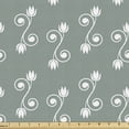 thumbnail image 1 of Ambesonne Vintage Floral Fabric by the Yard Upholstery, Tulips Feminine, 1 Yard, Pale Sage Green White, 1 of 4