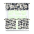 thumbnail image 1 of Vintage Floral Farmhouse Curtains 24 Inch - 3 Panel Boho Country Set with Rustic Wildflowers, Rod Pocket Window, 1 of 6
