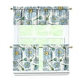 thumbnail image 1 of Vintage Floral Farmhouse Curtains 24 Inch - 3 Panel Boho Country Set with Rustic Wildflowers, Rod Pocket Window, 1 of 6