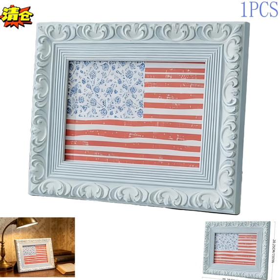 Vintage Floral Flag Wall Decor, American Flag Wall Decor, Patriotic USA Flag Hanging Sign,Vintage Patriotic Canvas Wall Art for Home,Office, or Outdoor