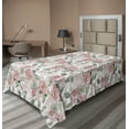 thumbnail image 1 of Ambesonne Vintage Floral Flat Bedding Sheet Soft Top Sheet, English Roses Print, Twin XL, Blush and Sage Green, 1 of 1