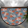 thumbnail image 1 of Vintage Floral Flower Half Round Door Mat, Watercolor Flower Non-Slip Half Circle Area Rug Doormat Absorbent Washable for Indoor Outdoor Kitchen Bedroom Home Decor 24"x36", 1 of 7