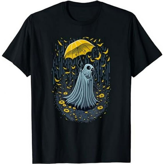 Vintage Floral Ghost Halloween In Forest Gothic T-Shirt