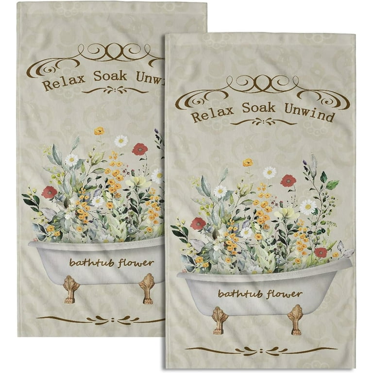 Vintage floral hand towels hotsell