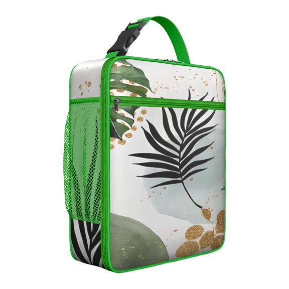 Vintage Floral Insulated Lunch Bag for Adults, Durable Waterproof Meal Tote Box with Strap, Boho Rustic Lunch Cooler for Work, School, Office, Outdoor, Travel, Picnic Use