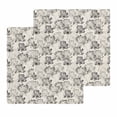 thumbnail image 1 of Vintage Floral Kitchen Dish Towels for Drying Dishes Set of 2, Grey Spring Dandelion Plants Flower Botanical Waffle Weave Microfiber Hand Tea Bathroom Towels Quick Dry & Absorbent Towel 12x12, 1 of 7