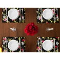 thumbnail image 1 of Vintage Floral Large Roses Print Cotton Dinner Table Placemats Holiday Home Decoration 13" x 19" (Pack of 4), 1 of 7