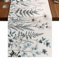 thumbnail image 1 of Vintage Floral Leaves 90 Inch Table Runner, Summer Botanical Farmhouse Dresser Scarf Cotton & Linen Tablerunner for Dining/Kitchen Island/Holiday Party Décor 13" x 90", 1 of 9