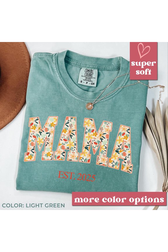 Vintage Floral Mama Mom Strong Look T-Shirt All Size S-3XL