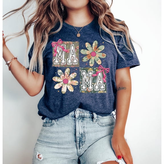 Vintage Floral Mama T-shirt, Floral Mom Shirt, Mama T-Shirt, Strong Woman Shirt, Mothers Day, Flowered Mama Shirt, Floral Birth Month, F6042 All Size S-5Xl