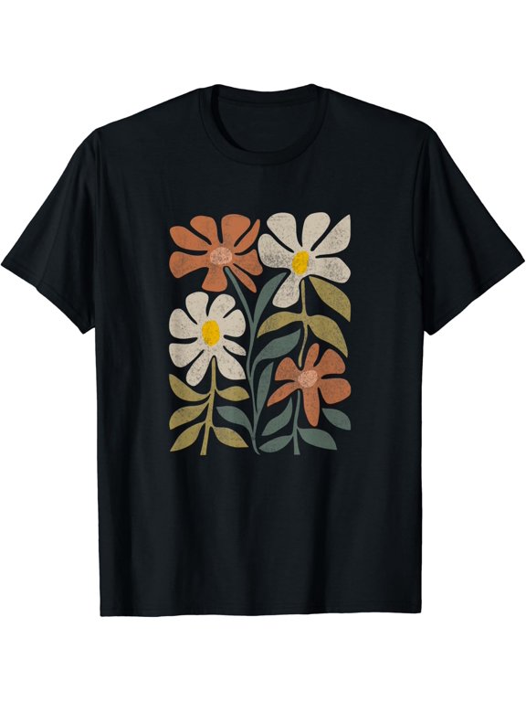 Vintage Floral Mod Botanical Boho Nature T-Shirt