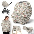 thumbnail image 1 of Sweet Jojo Designs Vintage Floral Pink Green and Yellow Multi Use Baby Car Seat and Nursing Cover, 1 of 6