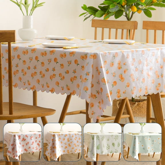 Vintage Floral PVC Tablecloth 60x90cm - Waterproof Oilproof Plastic Table Cover | Lace Pattern Multicolor, Easy Clean, Dining Kitchen Coffee Table Protector Durable Eco-Friendly