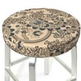 thumbnail image 1 of Vintage Floral Paisley Round Bar Stool Seat Covers, Elastic Round Chair Cover Stool Seat Slipcover Bar Stool Cushions Round Pad for 12-14 inch, 1 of 5