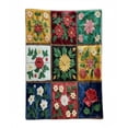 thumbnail image 1 of Vintage Floral Patchwork Flannel Throw Blanket, Ultra Soft Cozy Small Blanket for Couch Bed, Bohemian Style Decorative Plush Throw for Living Room, 1 of 6