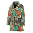 thumbnail image 1 of Vintage Floral Patchwork Pattern Women Bathrobe One Size Univeral Fits Fashion Lightweight Plush Fleece Long Robe For Women, 1 of 3