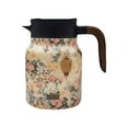 thumbnail image 1 of Vintage Floral Pattern Insulated Teapot With Built - In Infuser, 800Ml Stainless Steel Thermal Carafe For Hot Drinks, One - Handed Pressurized Water Dispensing, Long - Lasting, 1 of 9