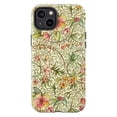 thumbnail image 1 of Vintage Floral Pattern Phone Case, Delicate Pink & Yellow Watercolor Flowers with Green Vines, Protective Cover for iPhone 16 15 14 13 12 11 Pro Max Mini, 1 of 6