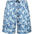 thumbnail image 1 of Vintage Floral Pattern Small White Flower On Trend Blue Mens Pajama Pants Shorts Sleepwear Lounge Men's Pajama Bottoms Gift for Family, 1 of 7