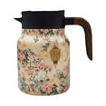 thumbnail image 1 of Vintage Floral Pattern Tea Pots Stainless Steel Thermal Carafe with Built In Infuser and Lid for Hot Drinks Durable Heat Retaining, 1 of 3