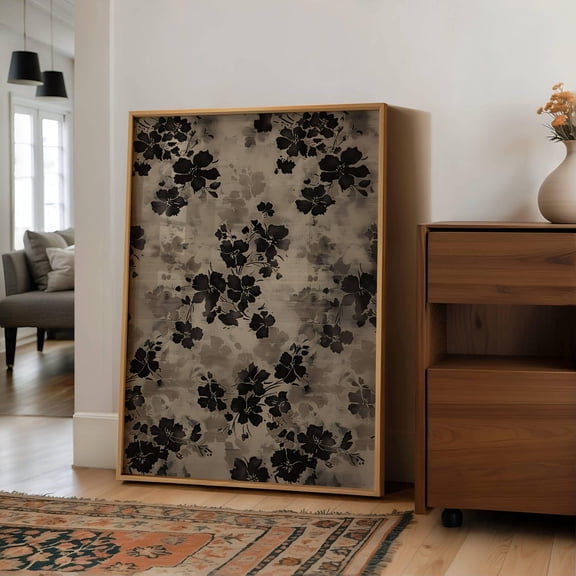 Vintage Floral Pattern Textile Print Neutral Floral Poster Art, Floral Textile Print Vintage Flower Pattern Art Printable Antique Textile Wall Art, Size 8x12 UNFFRAMED F03.1.6l776