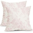 thumbnail image 1 of Vintage Floral Pillow Covers 16x16 Inch Set of 2 Light Pink and Cream Floral Throw Pillow Covers Chinoiserie Flower Pillowcases Rustic Farmhouse Cushion Covers for Couch Home Decor, 1 of 6