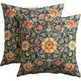 thumbnail image 1 of Vintage Floral Pillow Covers 20x20 Inch Set of 2 Antique Botanical Flowers Tapestry Pattern Decorative Throw Pillow Covers Modern Art Deco Pillowcases for Couch Indoor and Outdoor, 1 of 6