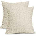 thumbnail image 1 of Vintage Floral Pillow Covers 20x20 Inch Set of 2 Beige and Cream Flower Outdoor Decorative Throw Pillows Cute Small Floral Print Rustic Farmhouse Pillowcases Cotton Linen Cushion Cover for Couch Decor, 1 of 6
