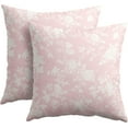 thumbnail image 1 of Vintage Floral Pillow Covers 20x20 Inch Set of 2 Rustic Light Pink and White Outdoor Decorative Throw Pillows Chinoiserie Flower Toile Pillowcases Cushion Covers for Couch Home Decor, 1 of 6