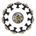 thumbnail image 1 of Vintage Floral Plant Butterflies 35MM Round Glass Cabinet Knobs, Kitchen Knobs for Drawer Dresser Cupboard Wardrobe Modern Pulls Handles Hardware, Set of 12, 1 of 6