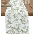 thumbnail image 1 of Vintage Floral Plant Table Runner Kitchen Dining Table Runners 72 Inches Long, Cotton Linens Washable Table Cloth Dresser Scarves for Party Wedding Birthday Decor, 13" Wide Sage Green Tablerunners, 1 of 6