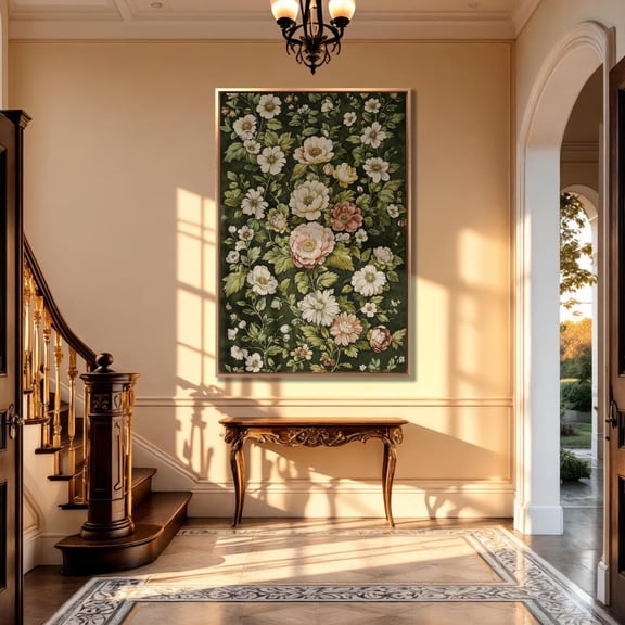 Vintage Floral Print Boho Botanical Wall Art, Poster Decor For Living Room Bedroom Unframed Paper Print