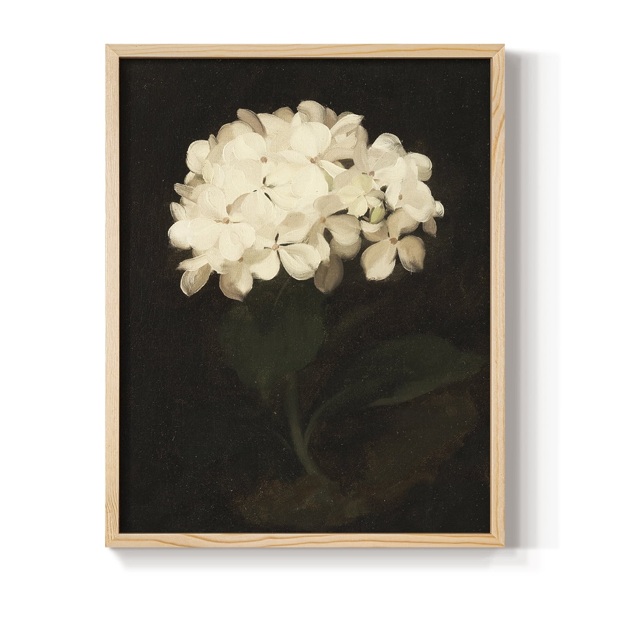 Natural Wood Framed Floral Canvas Print, 10x8
