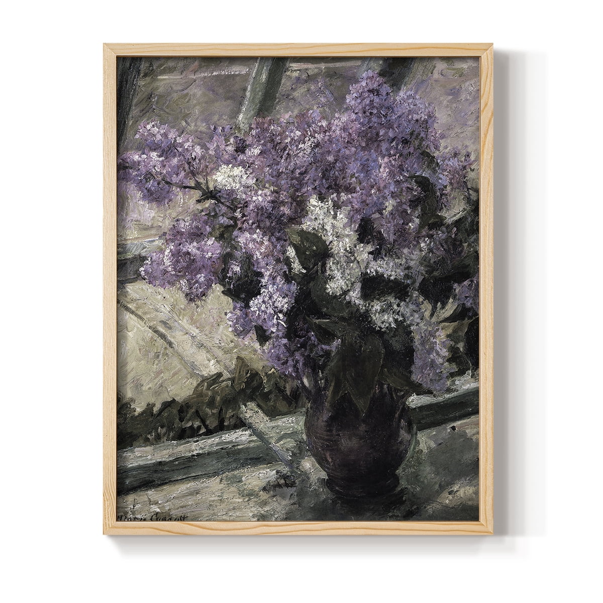 Vintage Floral Print CCLXX - 14in. x 11in. Vintage Framed Print in Natural Wood Frame