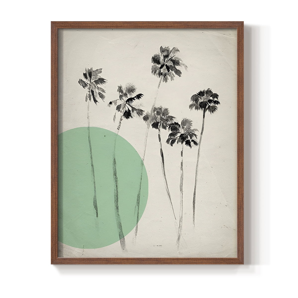 Vintage Floral Print LXIII - 10in. x 8in. Vintage Framed Print in Walnut Wood Frame