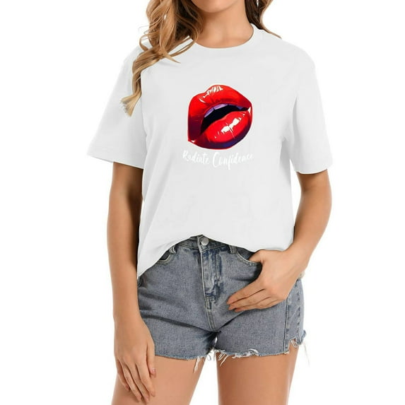 Vintage Floral Print T-Shirt for Girls' Night Out