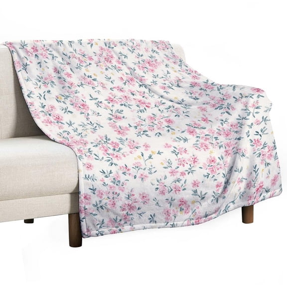 Vintage Floral Print Throw Blanket for Women, Men - Super Soft Plush Blanket Throw Fleece Blanket Animal Blanket