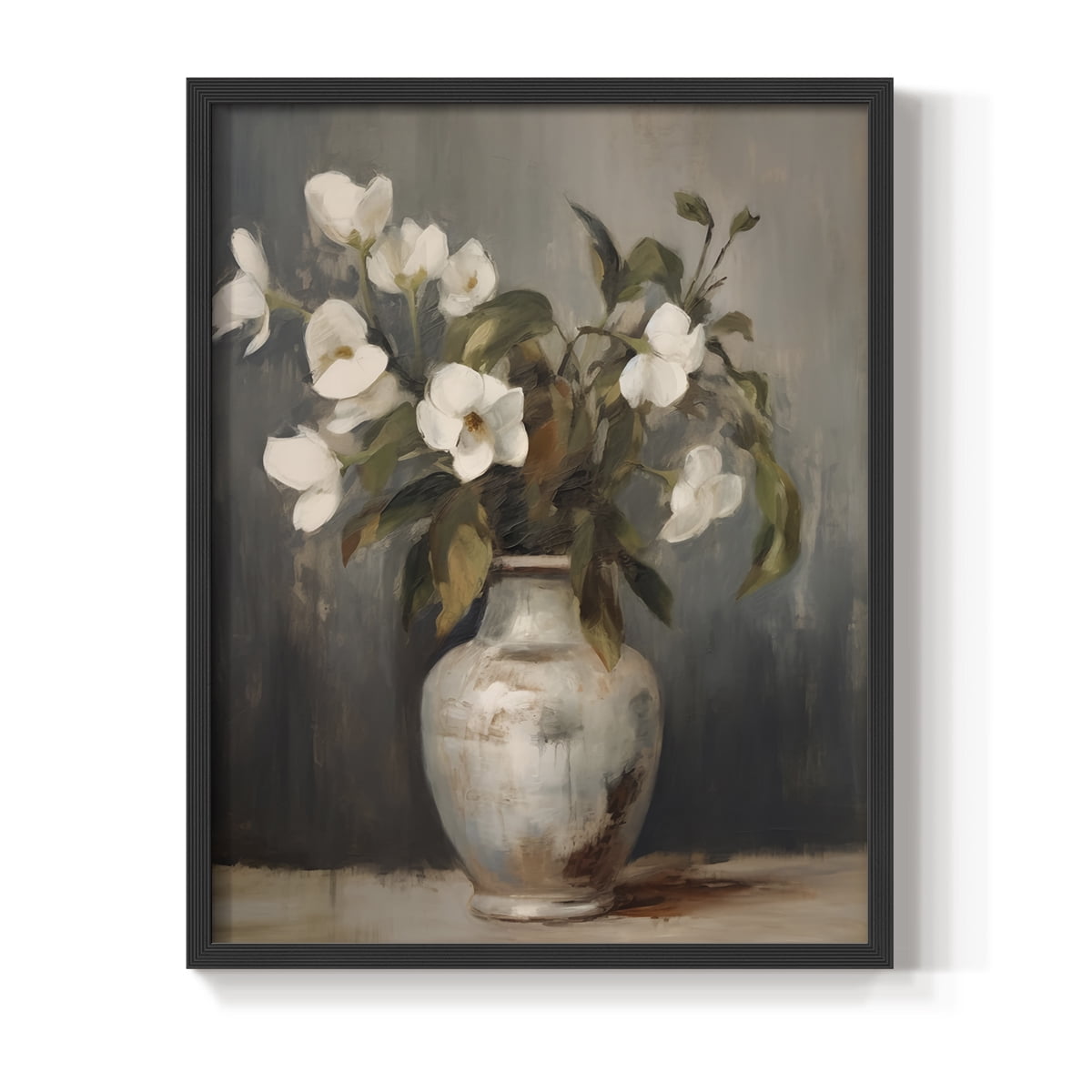 Vintage Floral Print XXII - 14in. x 11in. Vintage Framed Print in Black Wood Frame