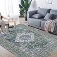 thumbnail image 1 of Vintage Floral Printed Area Rugs with Anti-Slip Rubber Back Living Room Floor Carpet, for Bedroom, Dining Room, Machine Washable, Stain-Resistant, 1 of 6