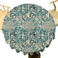 thumbnail image 1 of Vintage Floral Tablecloth Teal Original Design Table Cloth for Rectangle Tables Wipeable Polyester Fabric Table Cover Kitchen Dinning Decorations Washable, 60"", 1 of 6