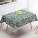thumbnail image 1 of Vintage Floral Tablecloth Teal William Morris Original Design Table Cloth for Rectangle Tables Wipeable Polyester Fabric Table Cover Kitchen Dinning Decorations Washable, 55"x55", 1 of 6