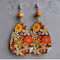 thumbnail image 1 of Vintage Floral Teardrop Drop Earrings, 1 of 1