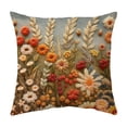 thumbnail image 1 of Vintage Floral Throw Pillow Cover Boho Decorative Square Cushion Cases Farmhouses Accents Pillowcase for Living Room Couch Bed Sofa Home Decor (17.7*17.7"), 1 of 6