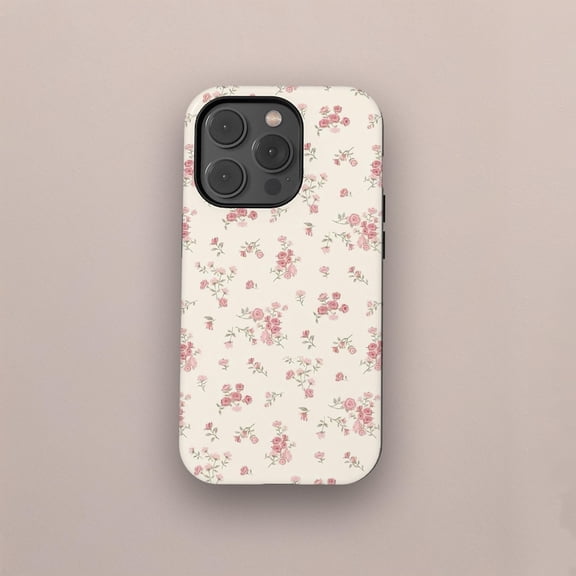 Vintage Floral Tough Phone Case, Coquette Wildflower Botanical Art with iPhone 17 16 15 14 13 12 Pro Max