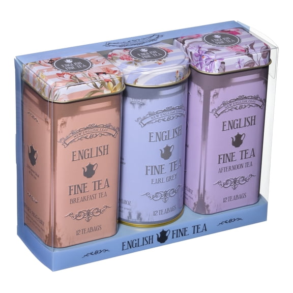 Vintage Floral Triple Tea Tin Gift Pack - Midi
