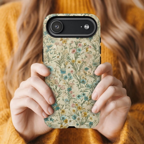 Vintage Floral Wallpaper Botanical Pastel Aesthetic Artistic Case for iPhone 17 16 15 14 13 12 11 Pro Max A00307