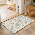 thumbnail image 1 of Vintage Floral Washable Small Entryway Area Rugs 2'x3', Country Farmhouse Gold Blue Flowers Leaf Butterfly Washable Throw Rug Non-Slip Sturdy Edge Binding Carpet for Front Door Floor Room Entry, 1 of 9