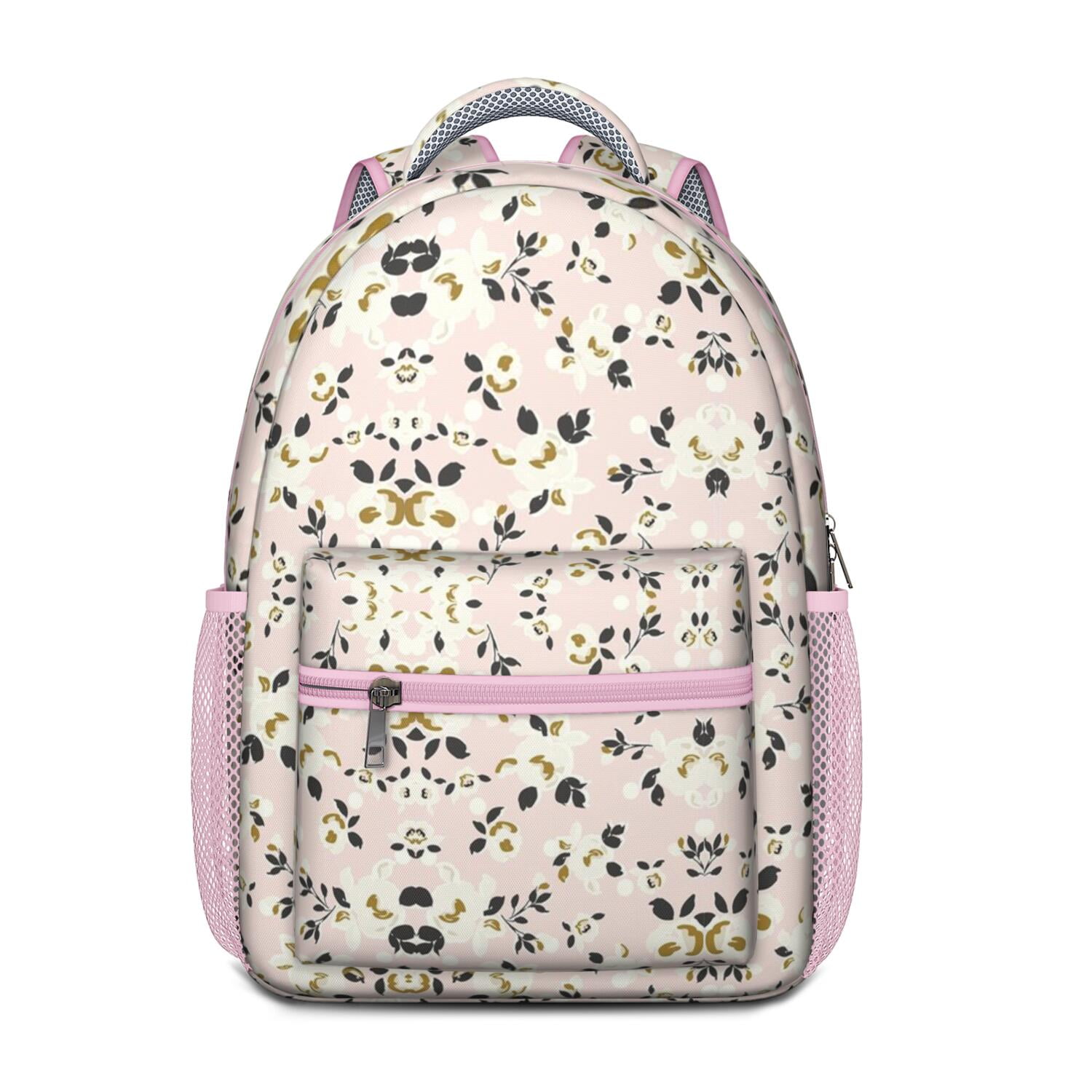 Vintage Floral Waterproof Bookbag - Lightweight Breathable Backpack for College Students